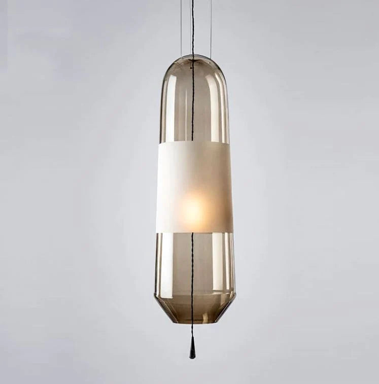 Brown - E14 LED bulb glass suspended light